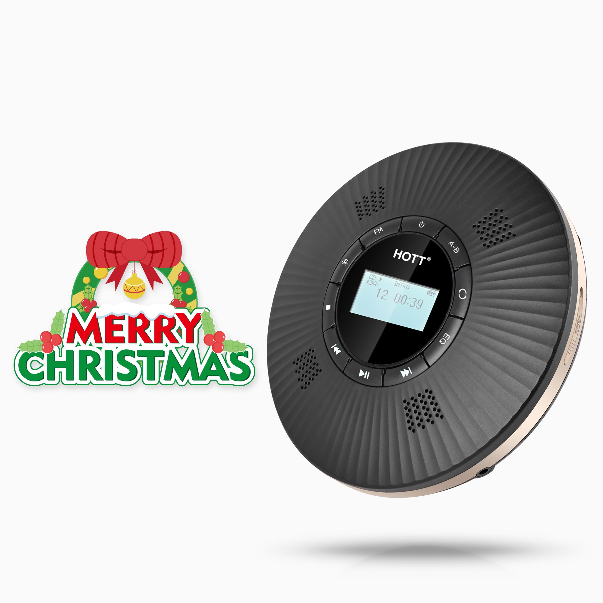 Merry Chrismas - Portable CD Player C228 Black