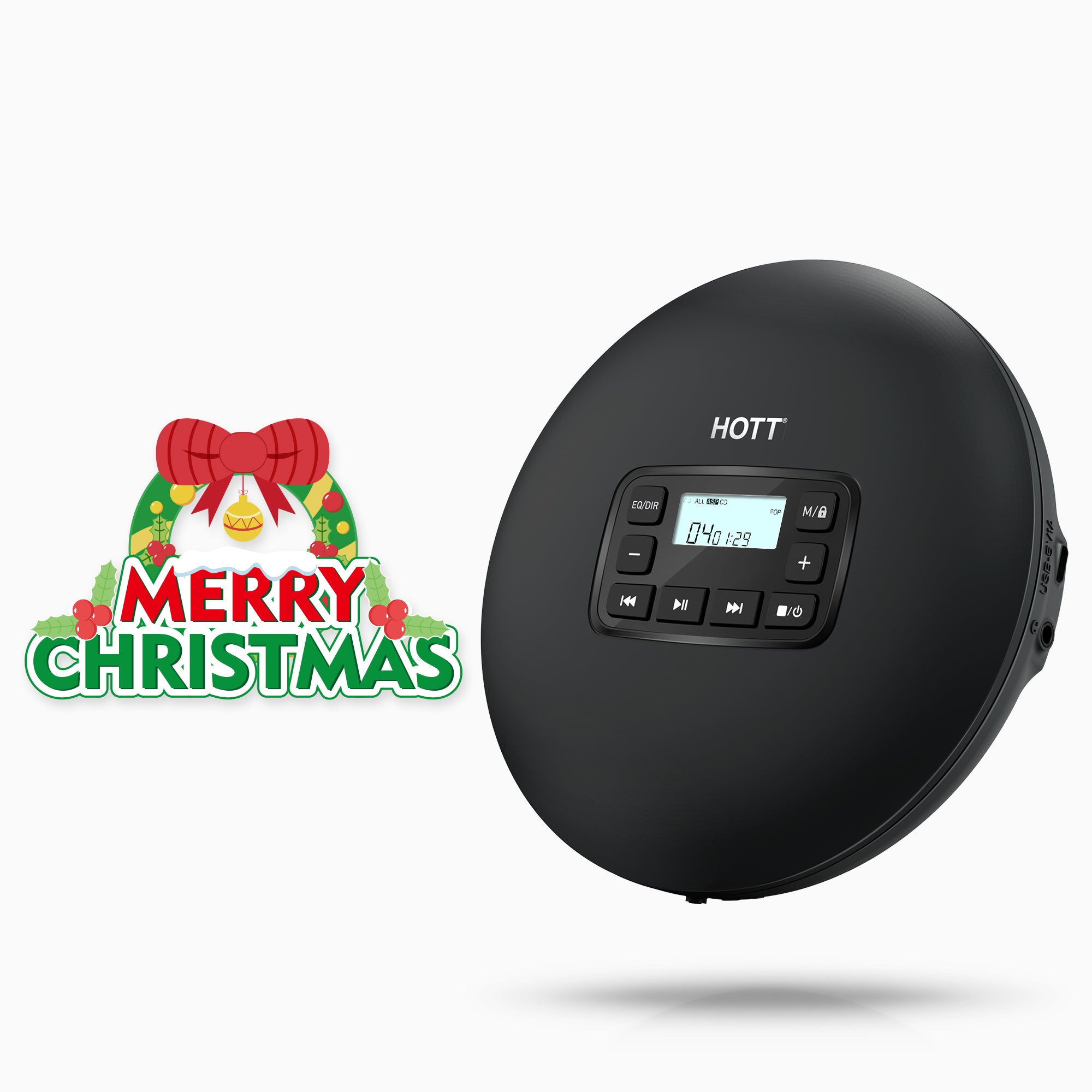 Merry Chrismas - Portable CD Player CD204 Black